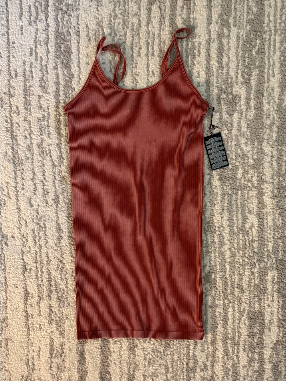 Forever 21 Ribbed Rust Cami Dress Size Small